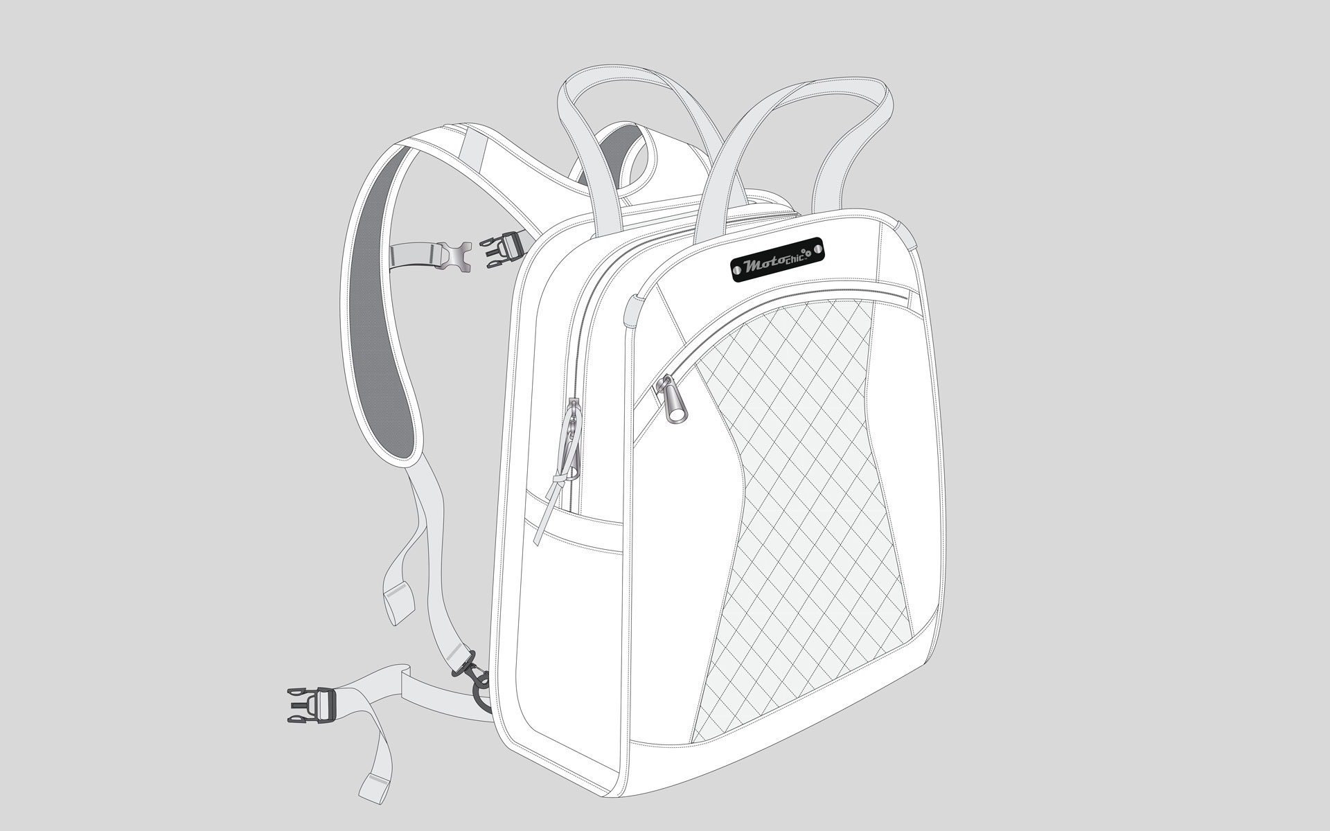 Diagram of the Lauren bag